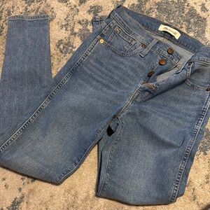 Madewell Blue high rise skinny Jeans size 26